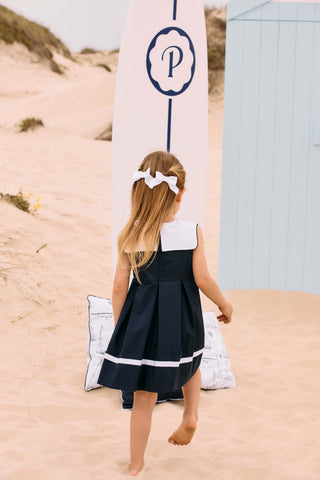 Mariner Bow Dress in Navy
