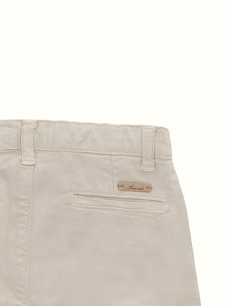 Cotton Chino Trousers in Beige
