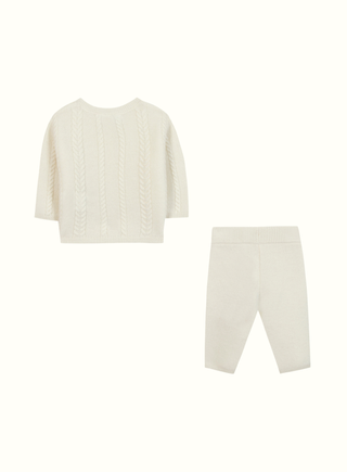 Baby Beige Wool & Cashmere Trouser Set (3M 12M)
