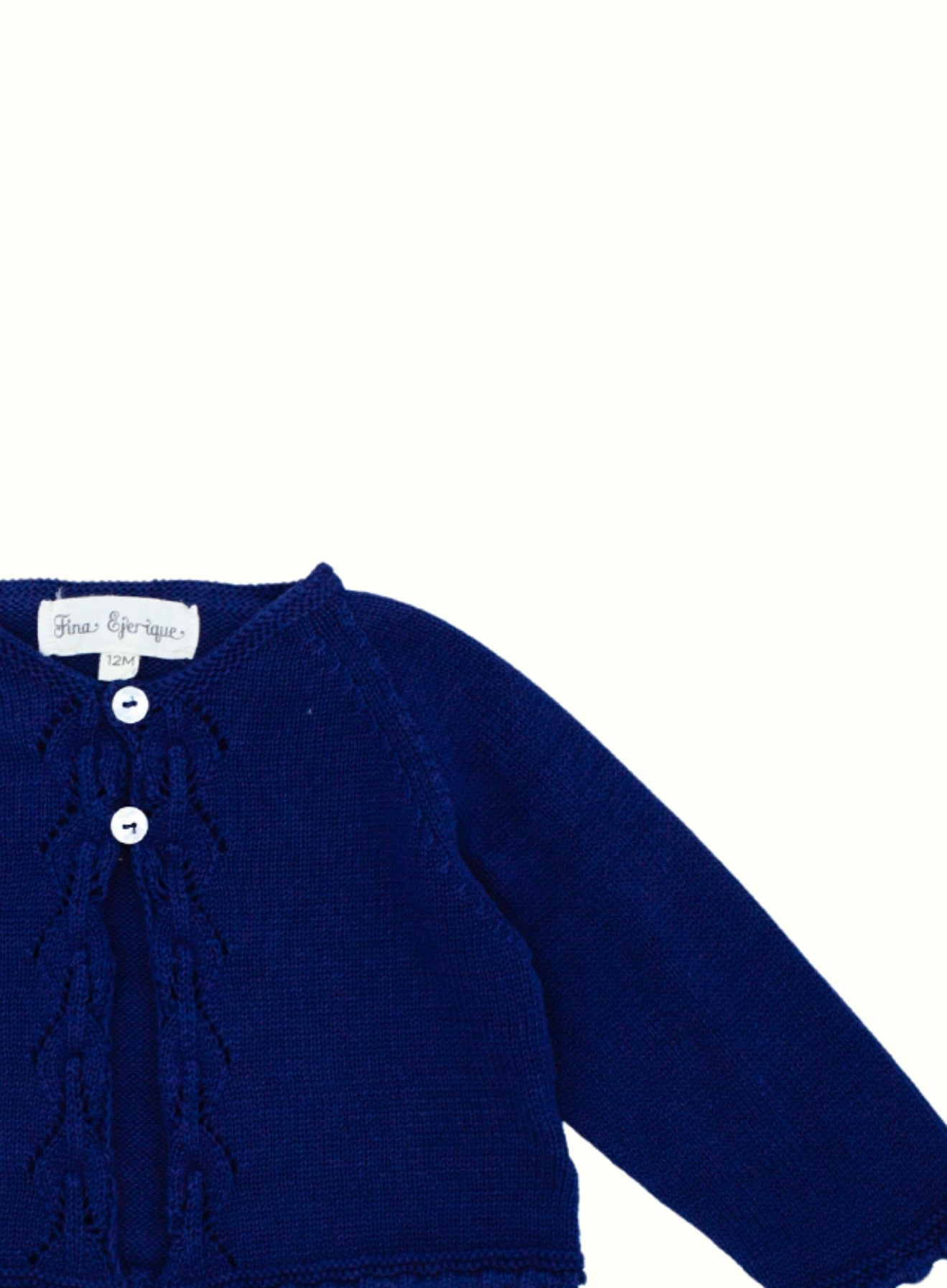 Lace Knit Cardigan in Navy – Mimi's London