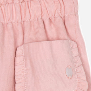 Floral Embroidery Blouse Set in Pink
