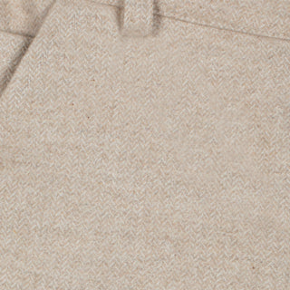 Beige flannel trousers
