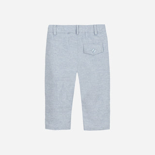 Blue flannel trousers
