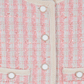 Pink & Ivory Tweed Jacket
