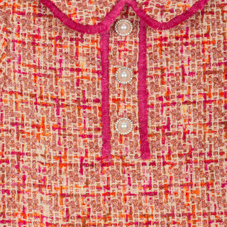 Fuchsia Tweed Dress
