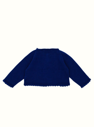 Lace Knit Cardigan in Navy
