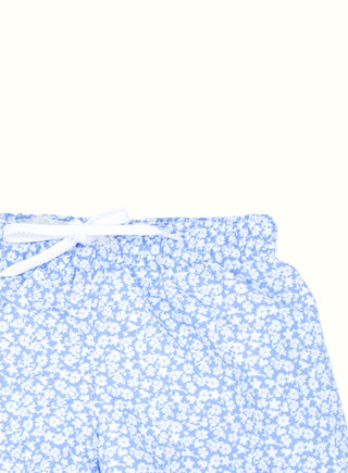 Floral Print Swim Shorts in Blue
