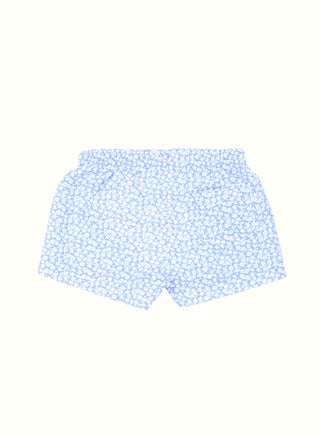 Floral Print Swim Shorts in Blue
