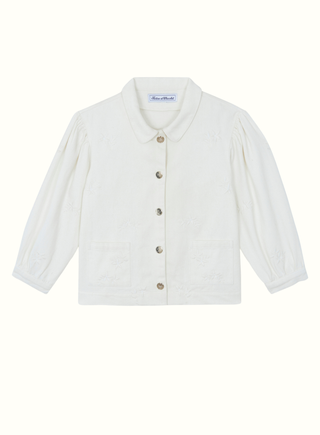Ivory Jeans Jacket with Embroidered Detail (2Y 6Y)
