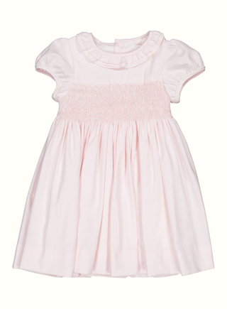 Ella Pink Short Sleeve Smocked Dress
