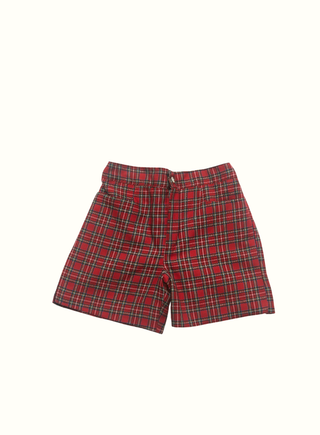 Boy Christmas Tartan Shorts in Red (2Y 6Y)
