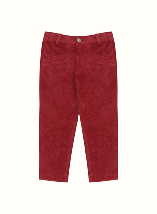 Boy Corduroy Trousers in Burgundy
