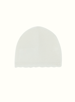Baby Knitted Wool Hat in Ivory

