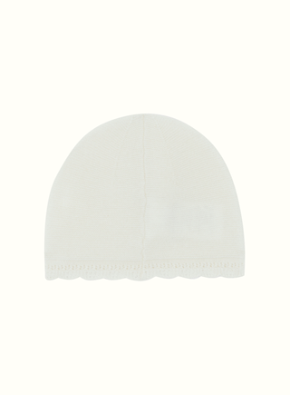 Baby Knitted Wool Hat in Ivory
