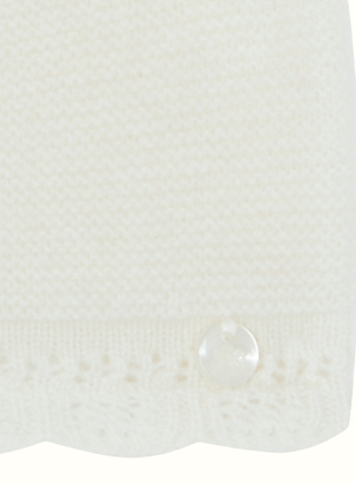 Baby Knitted Wool Hat in Ivory
