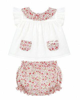 Girl Floral Blouse and Bloomer Set (3M 18M)
