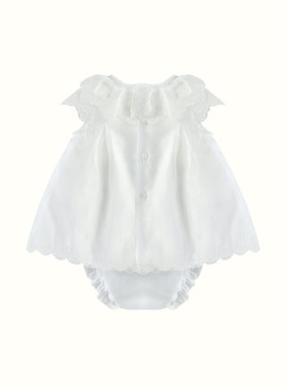 Lace Collar Dress in Ivory
