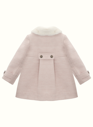 Pink Coat with Collar Girl
