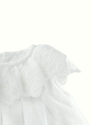 Lace Collar Dress in Ivory
