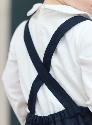 Baby Boy Grey Bloomers with Removable Braces (3M 18M)
