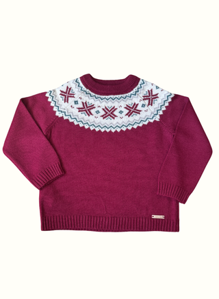 Fairisle Jumper in Burgundy

