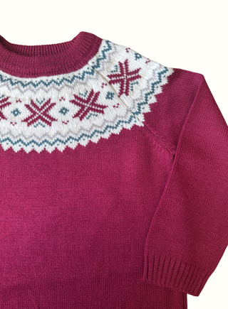 Fairisle Jumper in Burgundy
