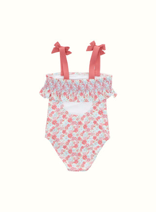 Floral Swimsuit in Coral
