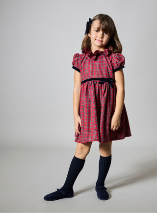 Regina Tartan Girl Dress in Red (6M 6Y)
