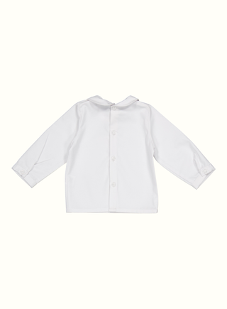 Boy White Shirt with Hazelnut Embroidery

