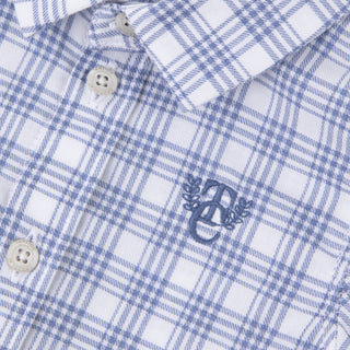 Baby Boy Light Blue Checked Cotton Shirt (6M 4Y)
