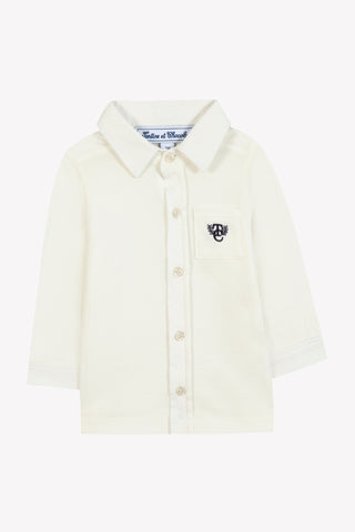 Boys Ivory Cotton Jersey Shirt (2Y 6Y)
