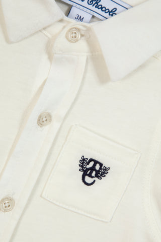 Boys Ivory Cotton Jersey Shirt (2Y 6Y)
