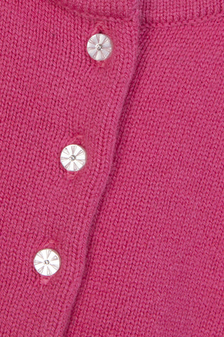 Girl Pink Wool & Cashmere Cardigan
