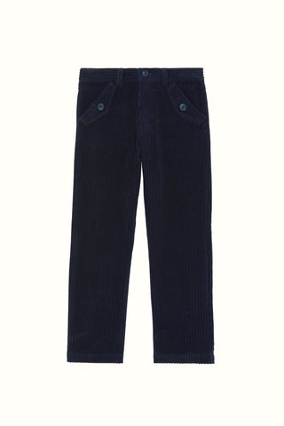 Boys Navy Needlecord Trousers
