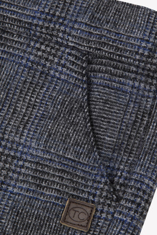 Baby Boys Grey & Blue Check Wool Trousers (6M 4Y)
