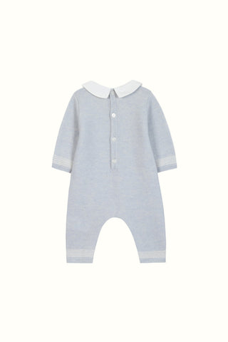 Light Blue Wool & Cashmere Knitted Suit
