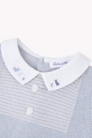 Light Blue Wool & Cashmere Knitted Suit
