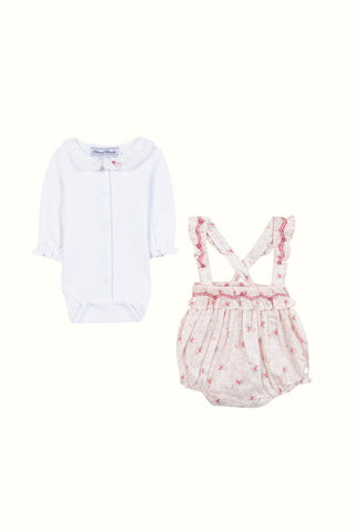 Floral Short Set in Ivory & Pink
