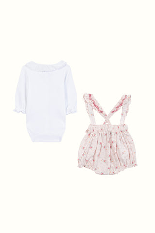 Floral Short Set in Ivory & Pink
