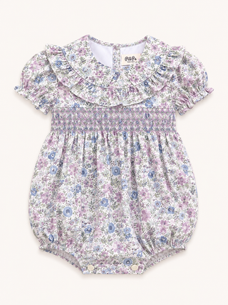 Amy Floral Romper in Purple (3mths 2yrs)
