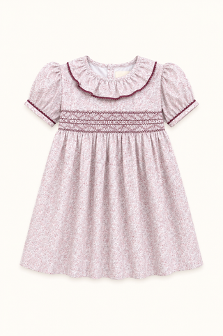 Kate Handsmocked Dress in Burgundy (2Y 6Y)
